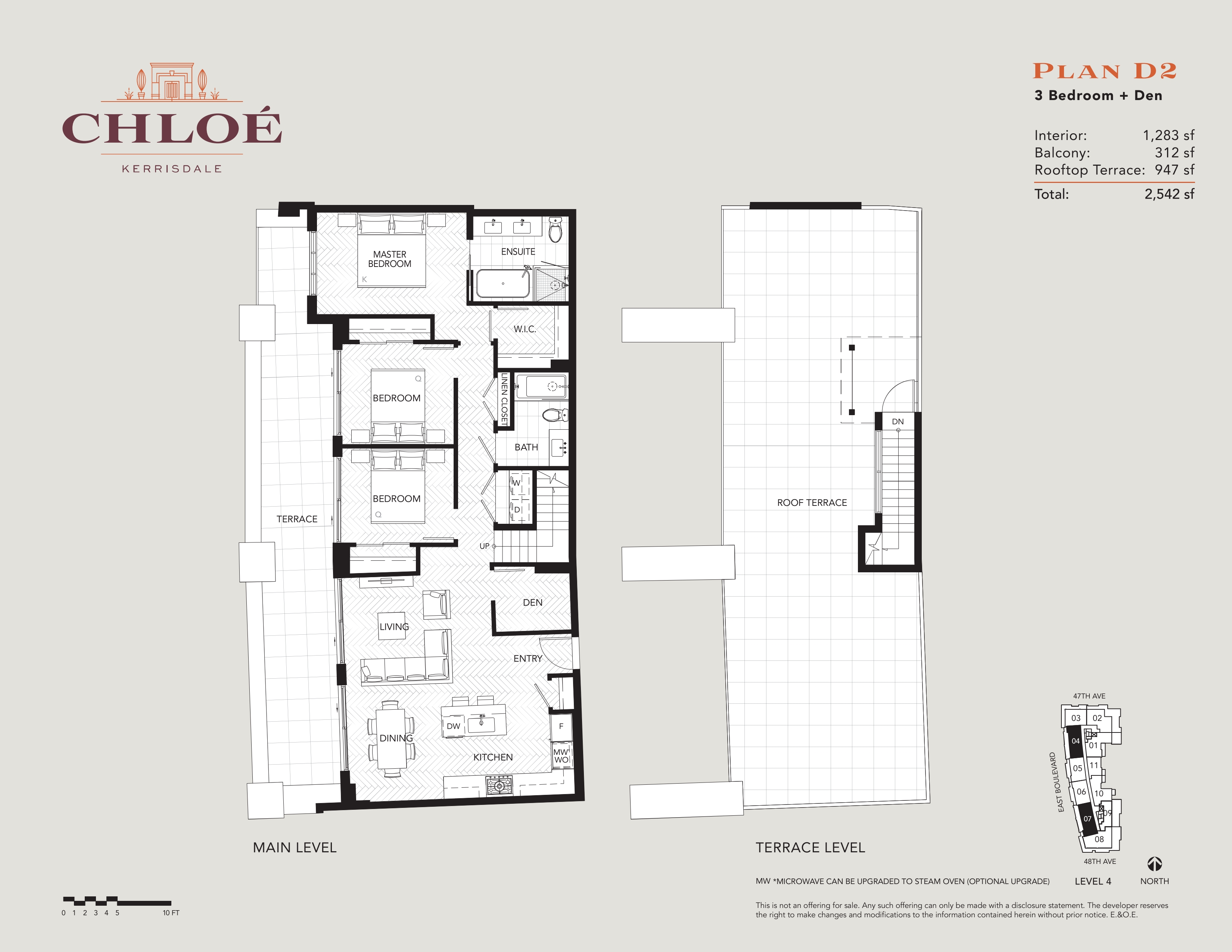 D2 Floor Plan of Chloe Condos with undefined beds