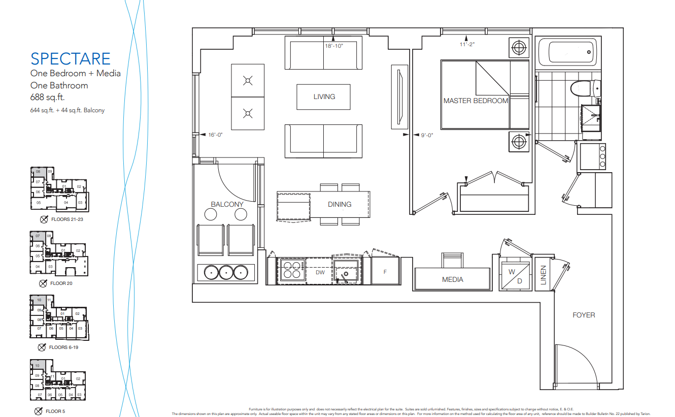  Floor Plan of Nautique Lakefront Residences with undefined beds