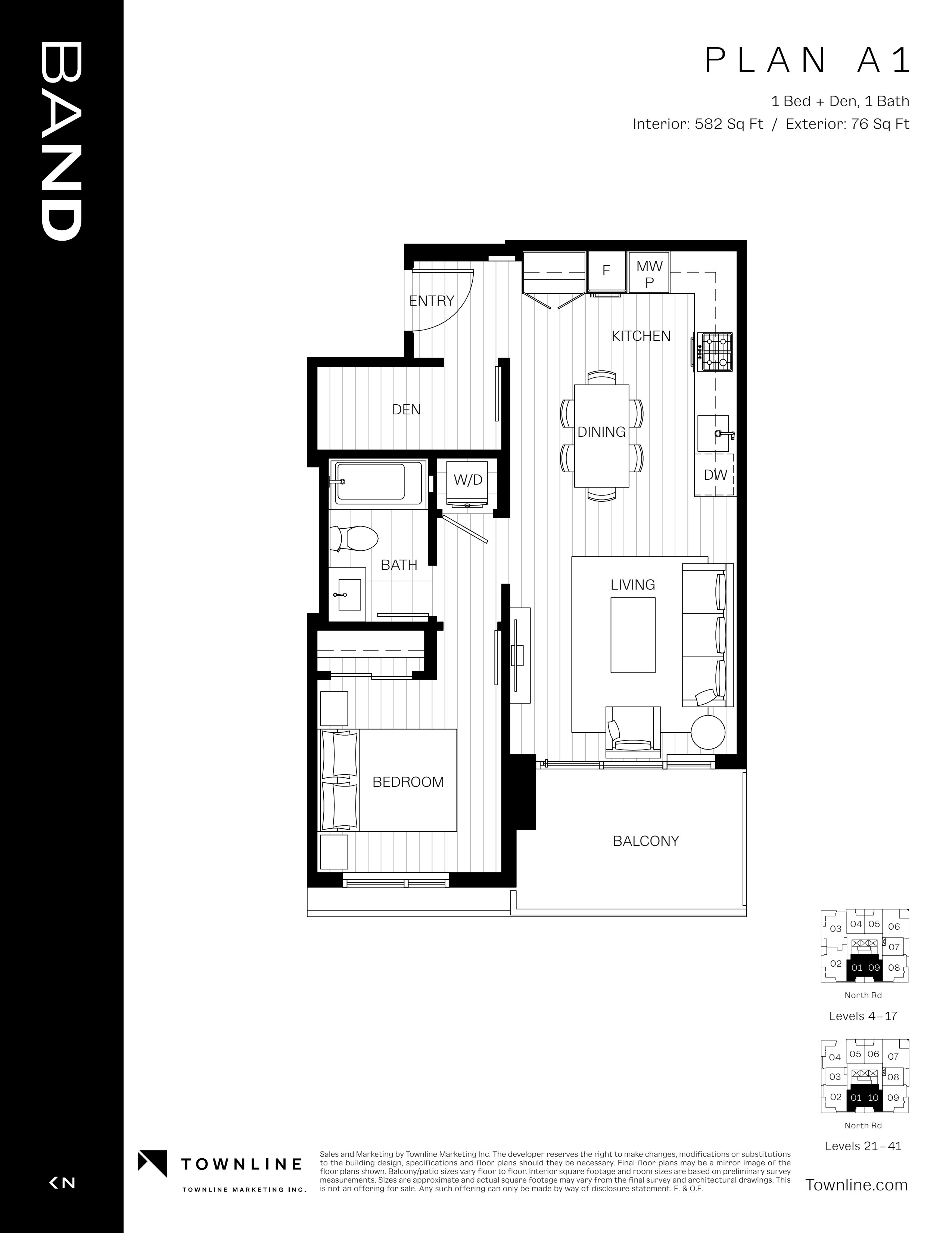  Floor Plan of Band Condos with undefined beds