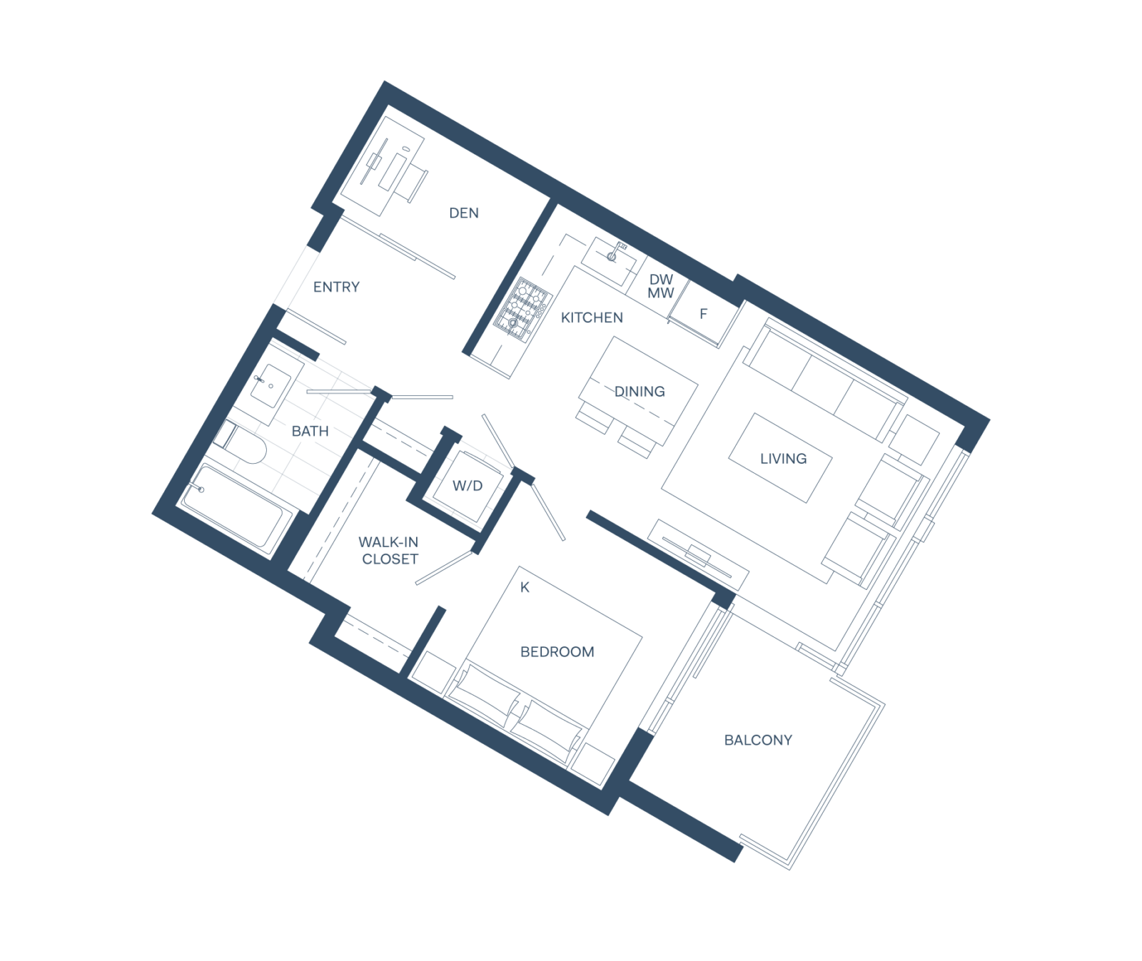  Floor Plan of Apex Condos with undefined beds