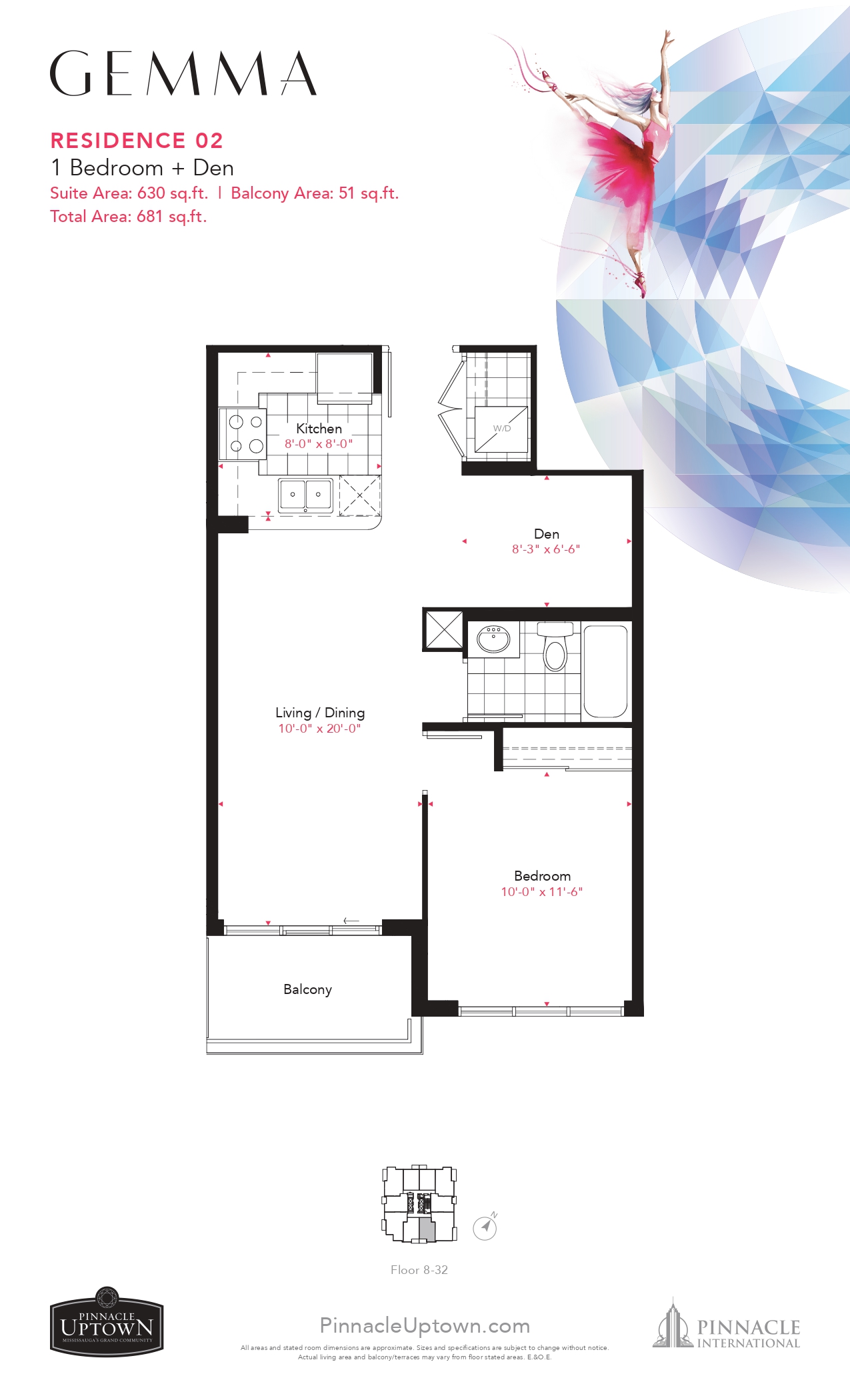  Floor Plan of Gemma Condos with undefined beds