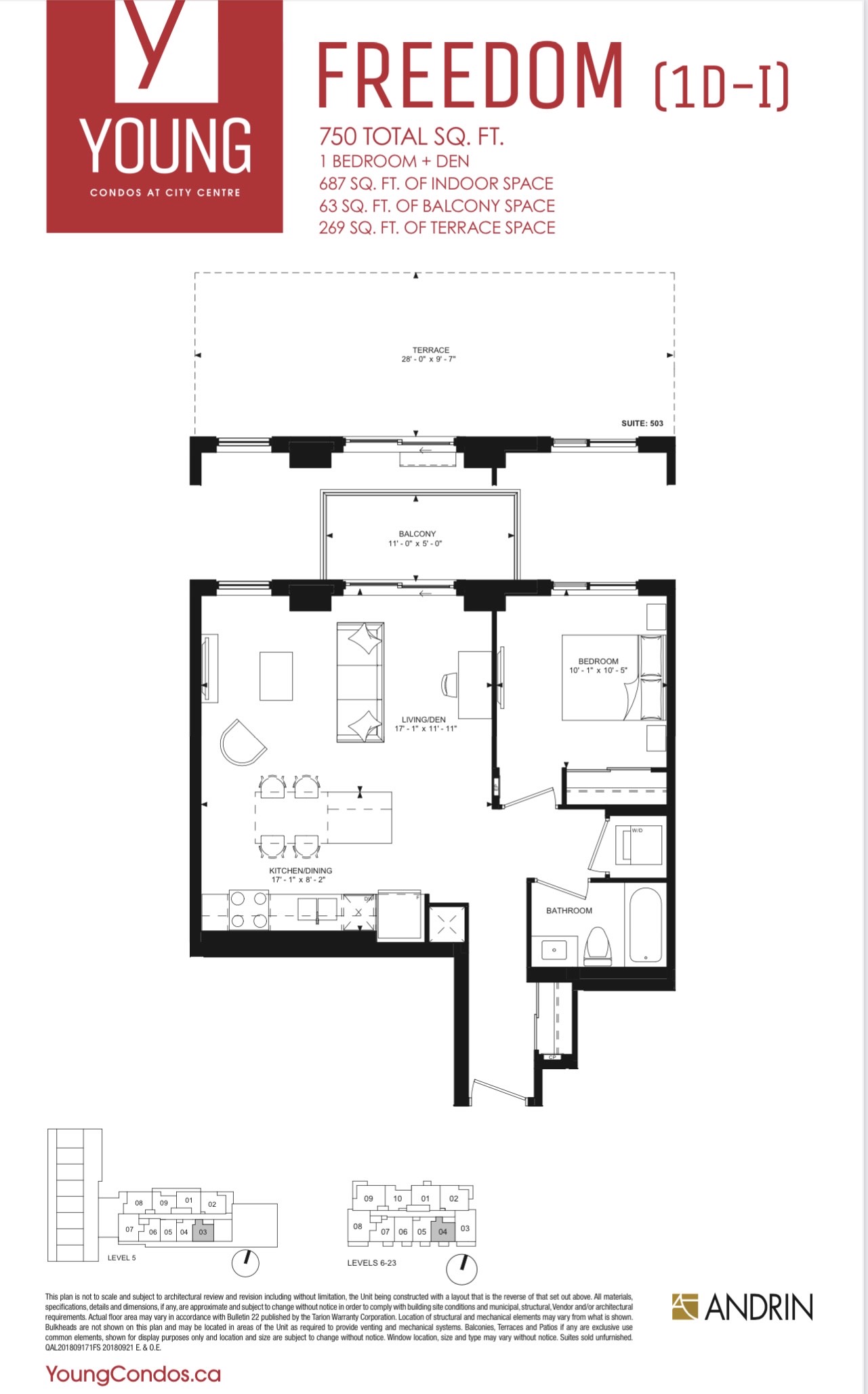  Floor Plan of Young Condos at City Centre with undefined beds