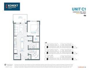  Floor Plan of Konekt Inglewood Condos with undefined beds