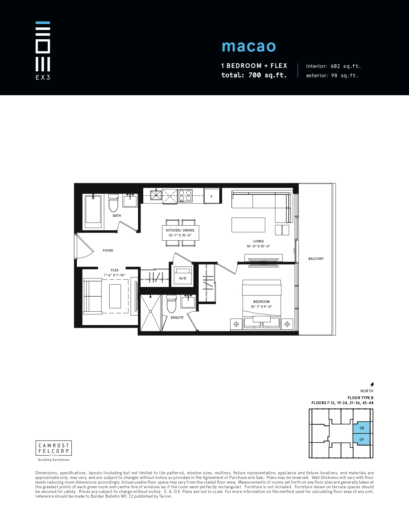  Floor Plan of Exchange District Condos - Phase 3 with undefined beds