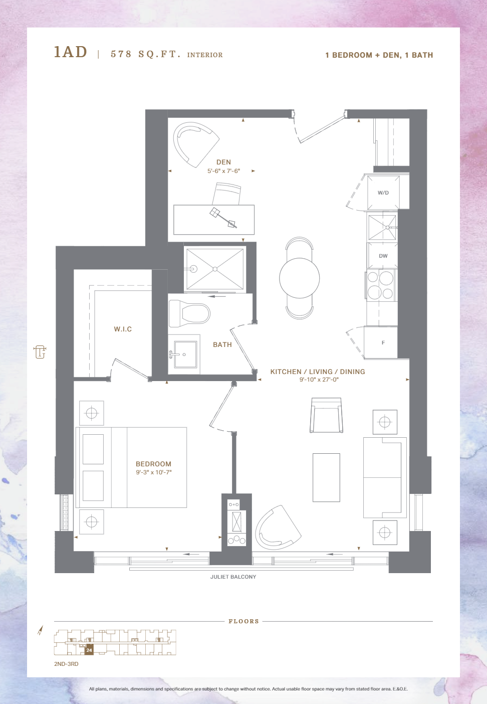  Floor Plan of The Charlotte Condos with undefined beds