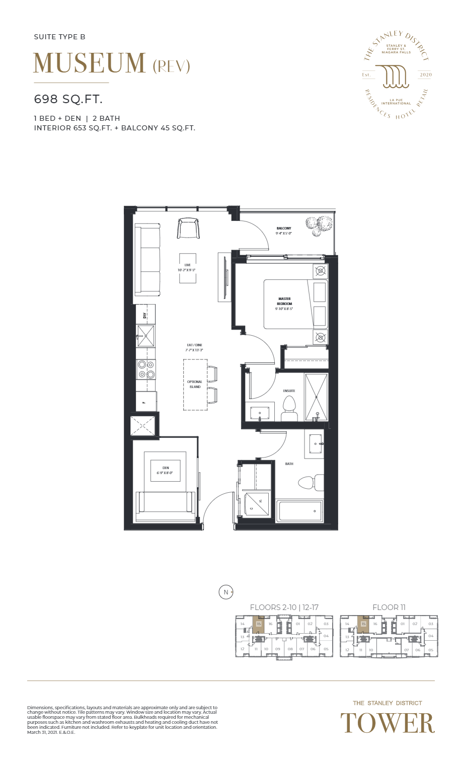  Floor Plan of The Stanley District Tower Phase II with undefined beds