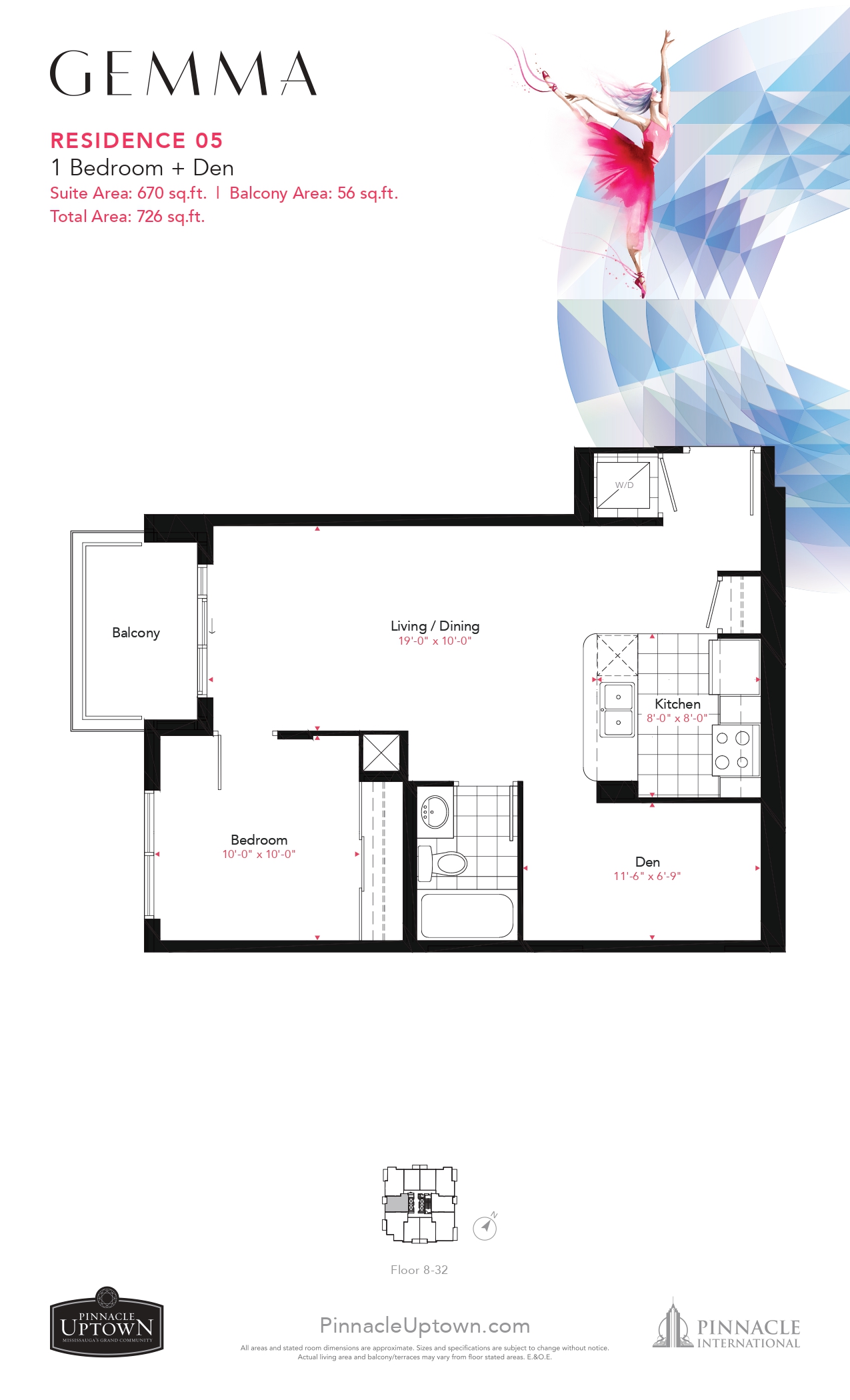  Floor Plan of Gemma Condos with undefined beds