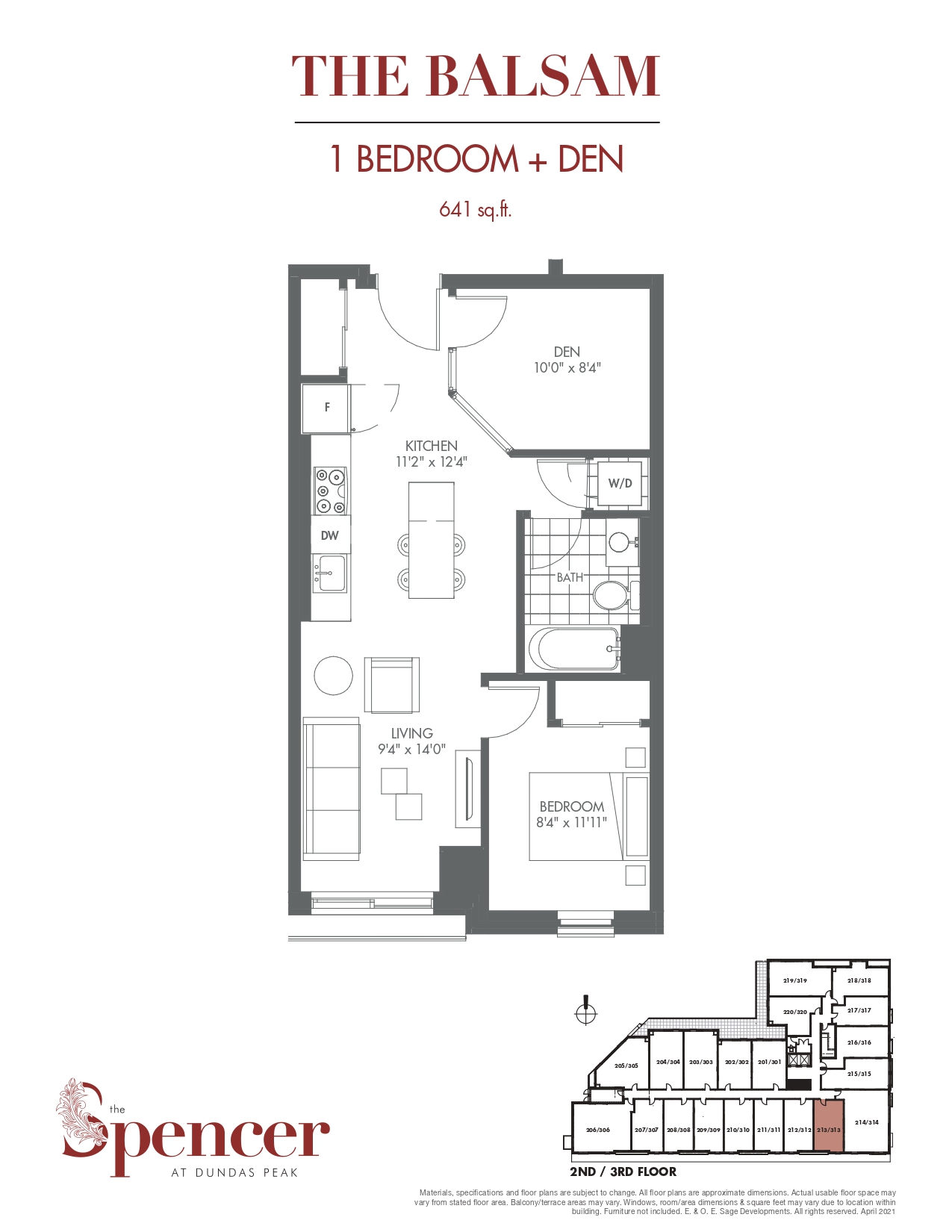  Floor Plan of The Spencer at Dundas Peak with undefined beds