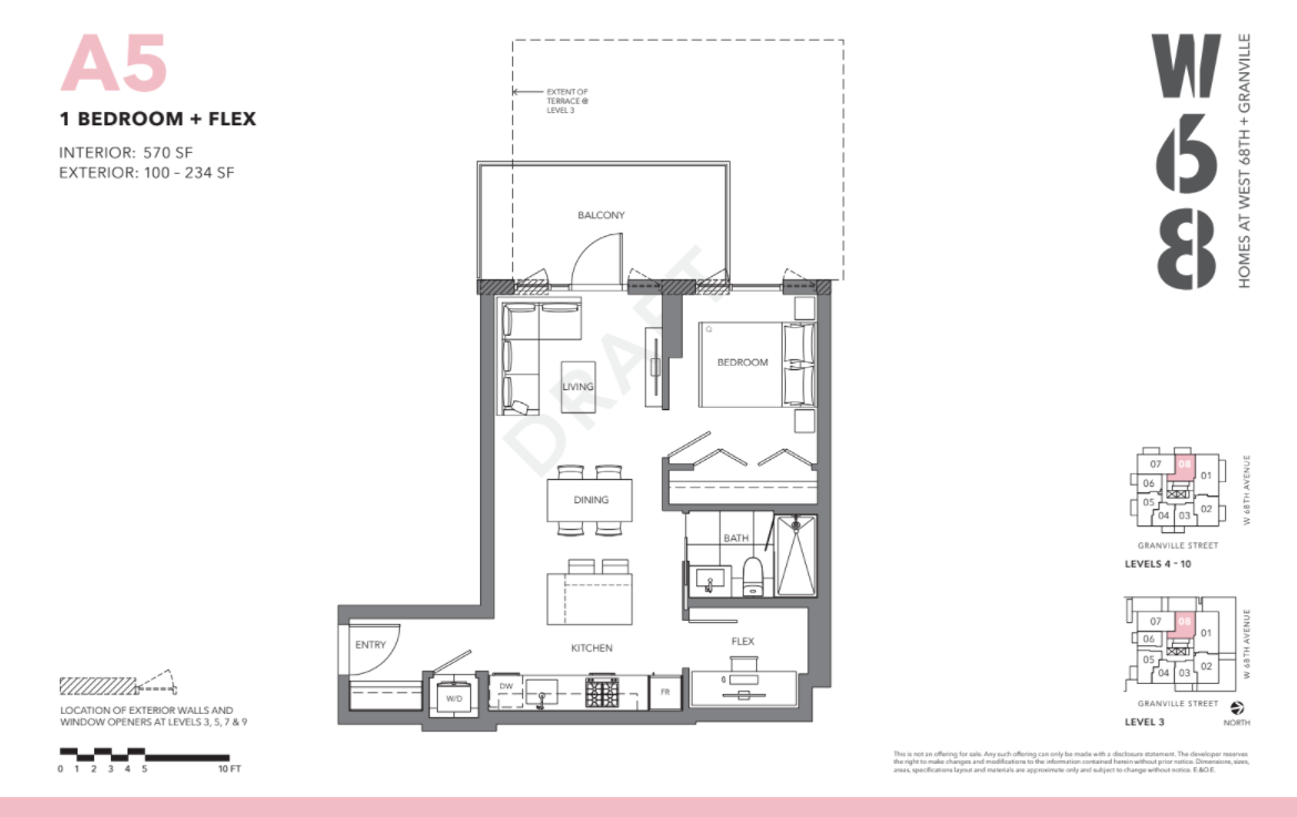A5 Floor Plan of W68 Condos with undefined beds