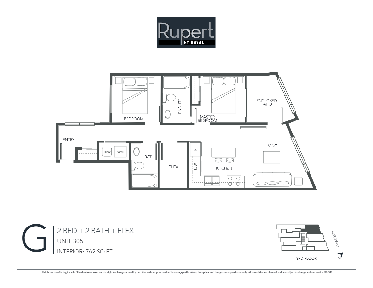 G Floor Plan of RUPERT Condos with undefined beds