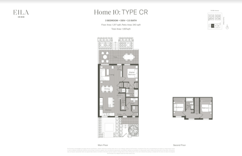 10 Floor Plan of Eila on W49 Towns with undefined beds