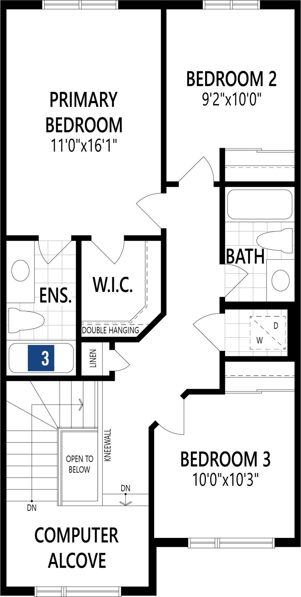 Lilac Floor Plan of Half Moon Bay Towns with undefined beds