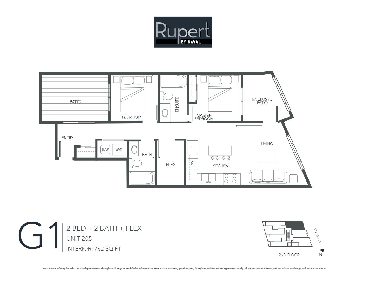 G1 Floor Plan of RUPERT Condos with undefined beds
