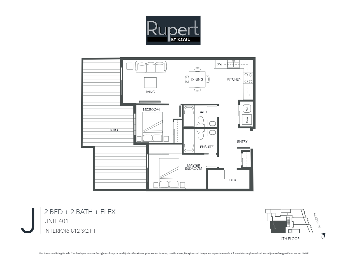 J` Floor Plan of RUPERT Condos with undefined beds