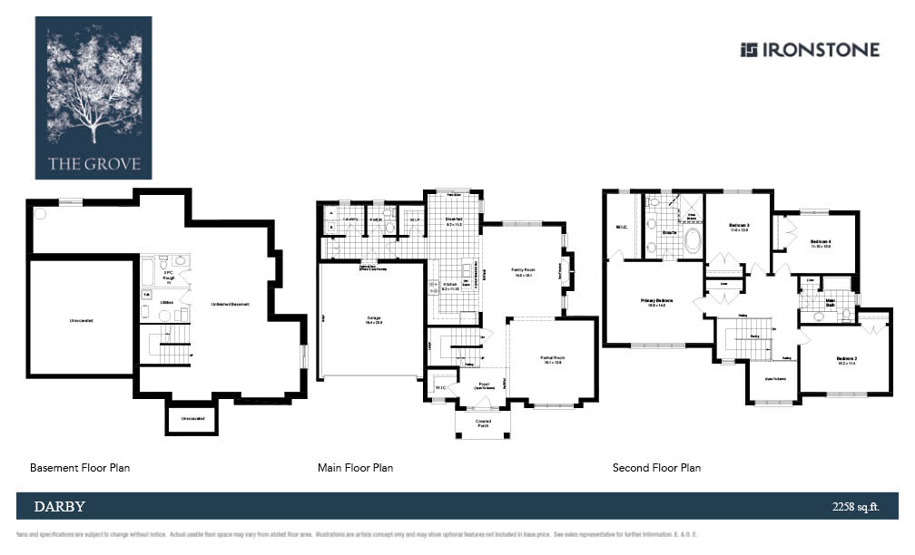 Darby Floor Plan of  The Grove with undefined beds