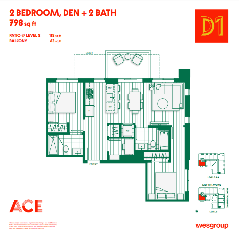 313 Floor Plan of ACE Condos with undefined beds