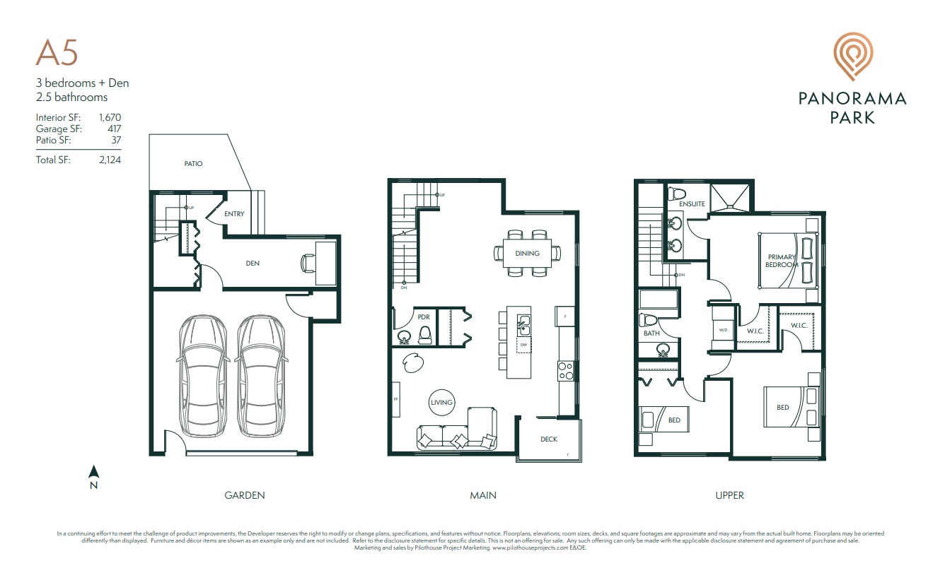 A5 Floor Plan of Panorama Park Towns with undefined beds