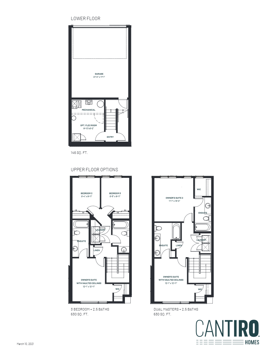 New York Floor Plan of Cantiro Towns One at Keswick with undefined beds