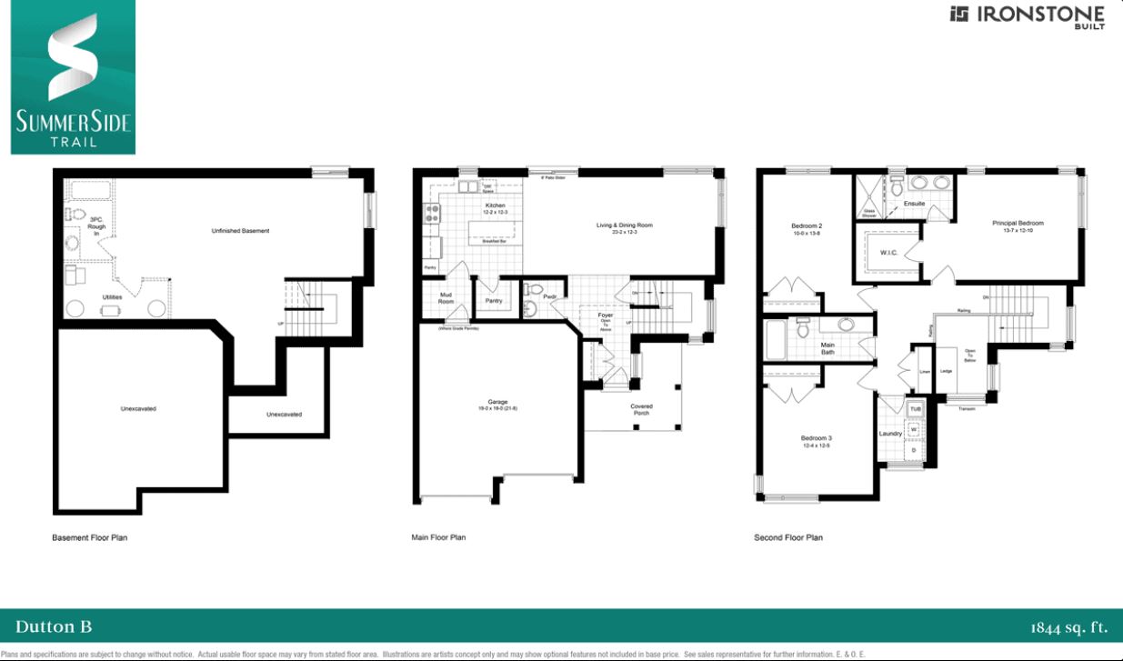  Dutton B  Floor Plan of Summerside Trail with undefined beds