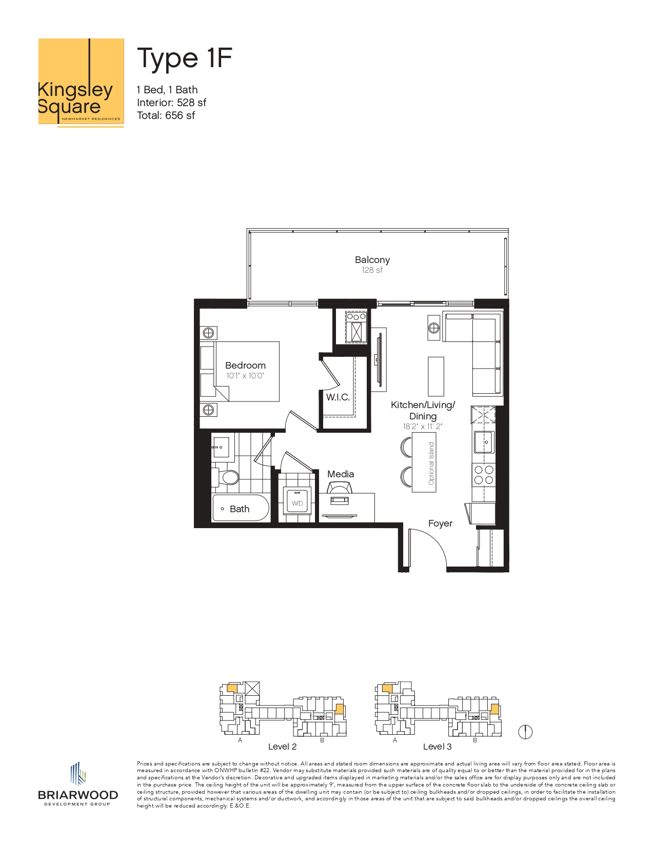 1F Floor Plan of Kingsley Square Condos with undefined beds
