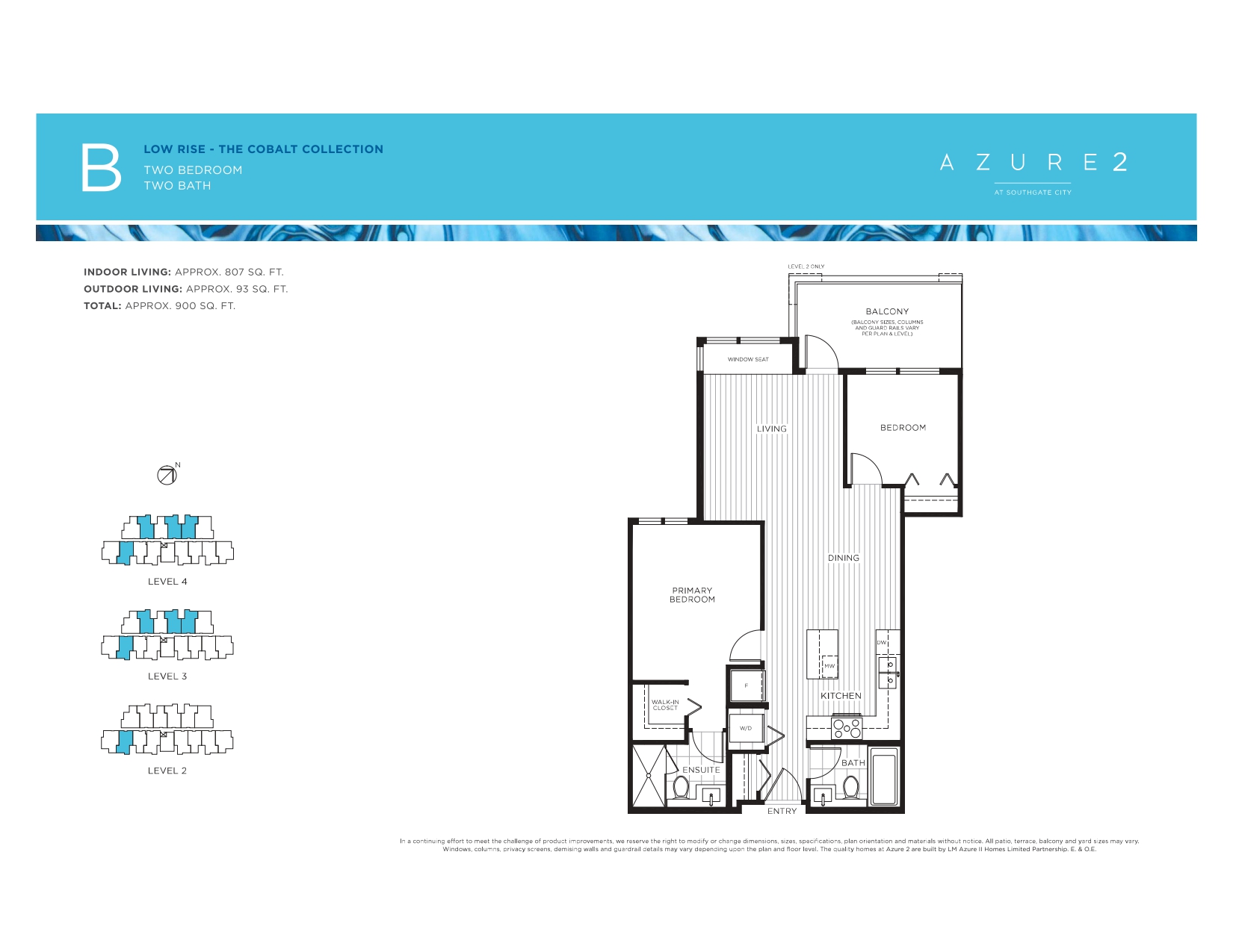 B Floor Plan of Azure 2 Condos with undefined beds
