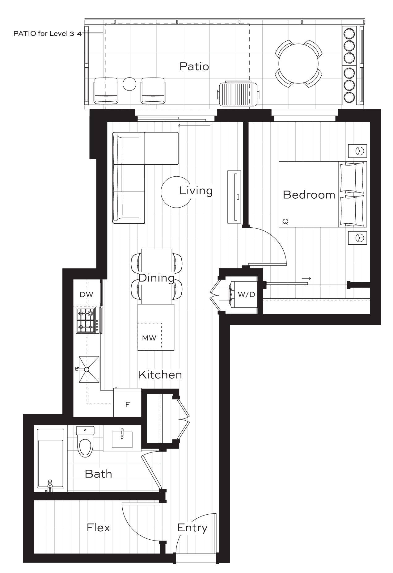 B6 Floor Plan of Lina at QE Park Condos with undefined beds