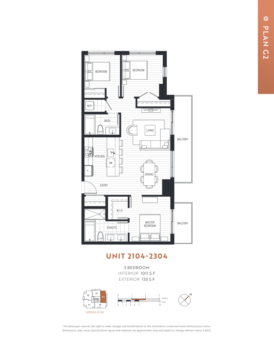 G2 Floor Plan of Centra Condos with undefined beds