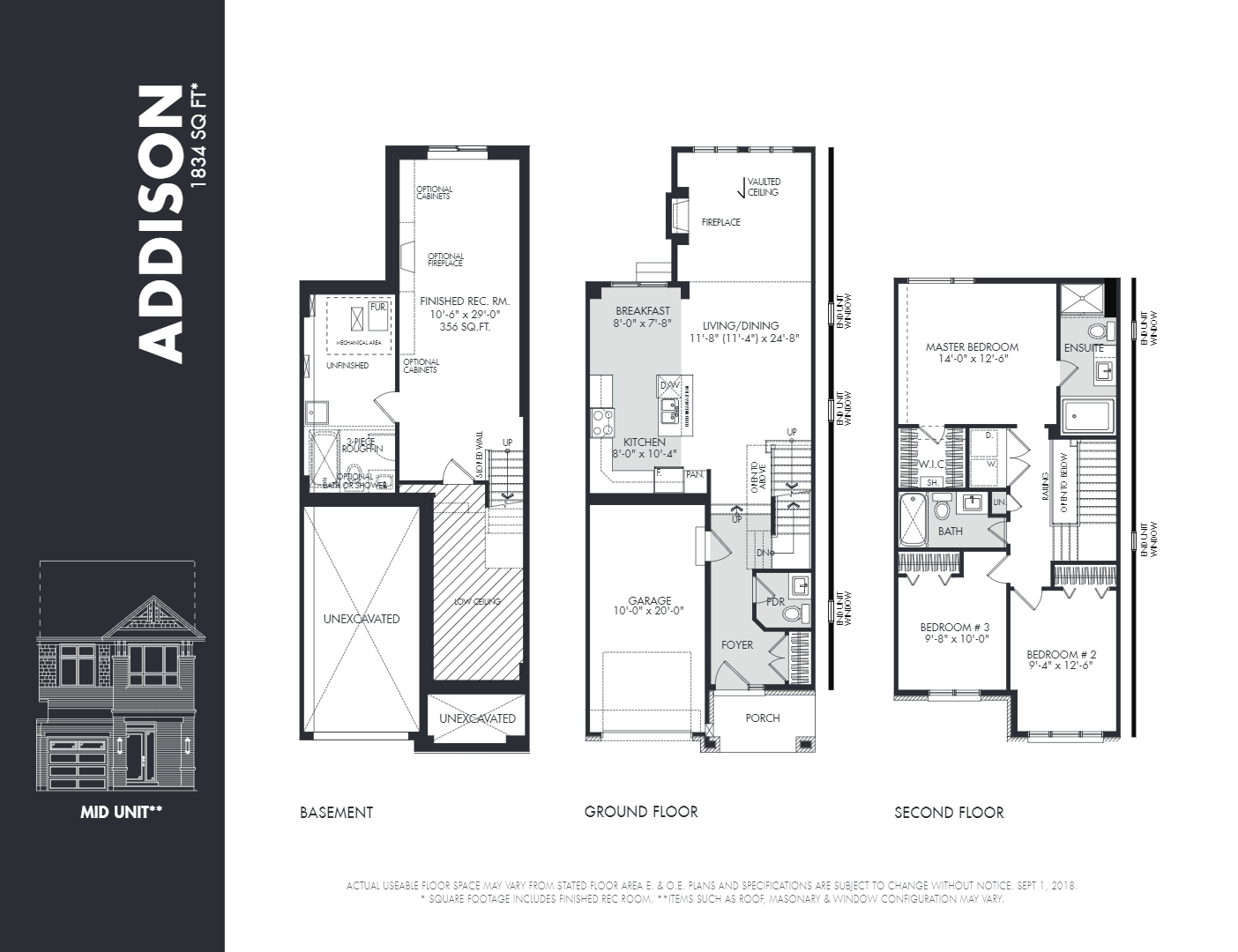 Addison Floor Plan of Pathways at Findlay Creek Towns with undefined beds