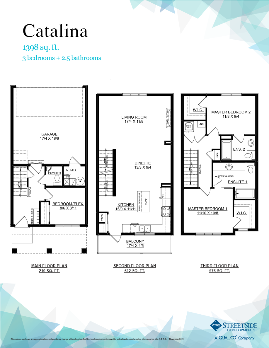 Catalina Floor Plan of Crystallina Townhomes by StreetSide Developments with undefined beds