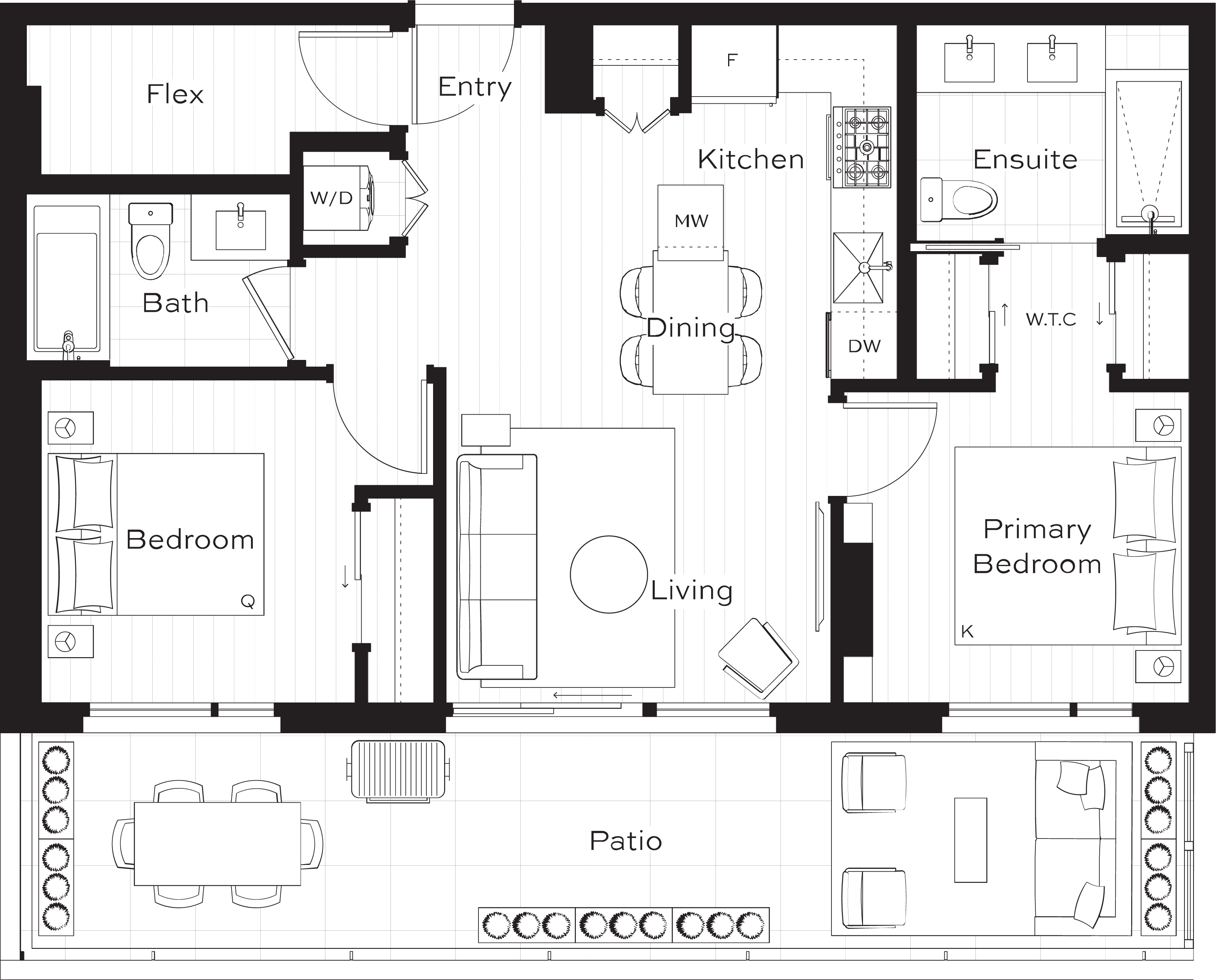  C7 (505)  Floor Plan of Lina at QE Park Condos with undefined beds