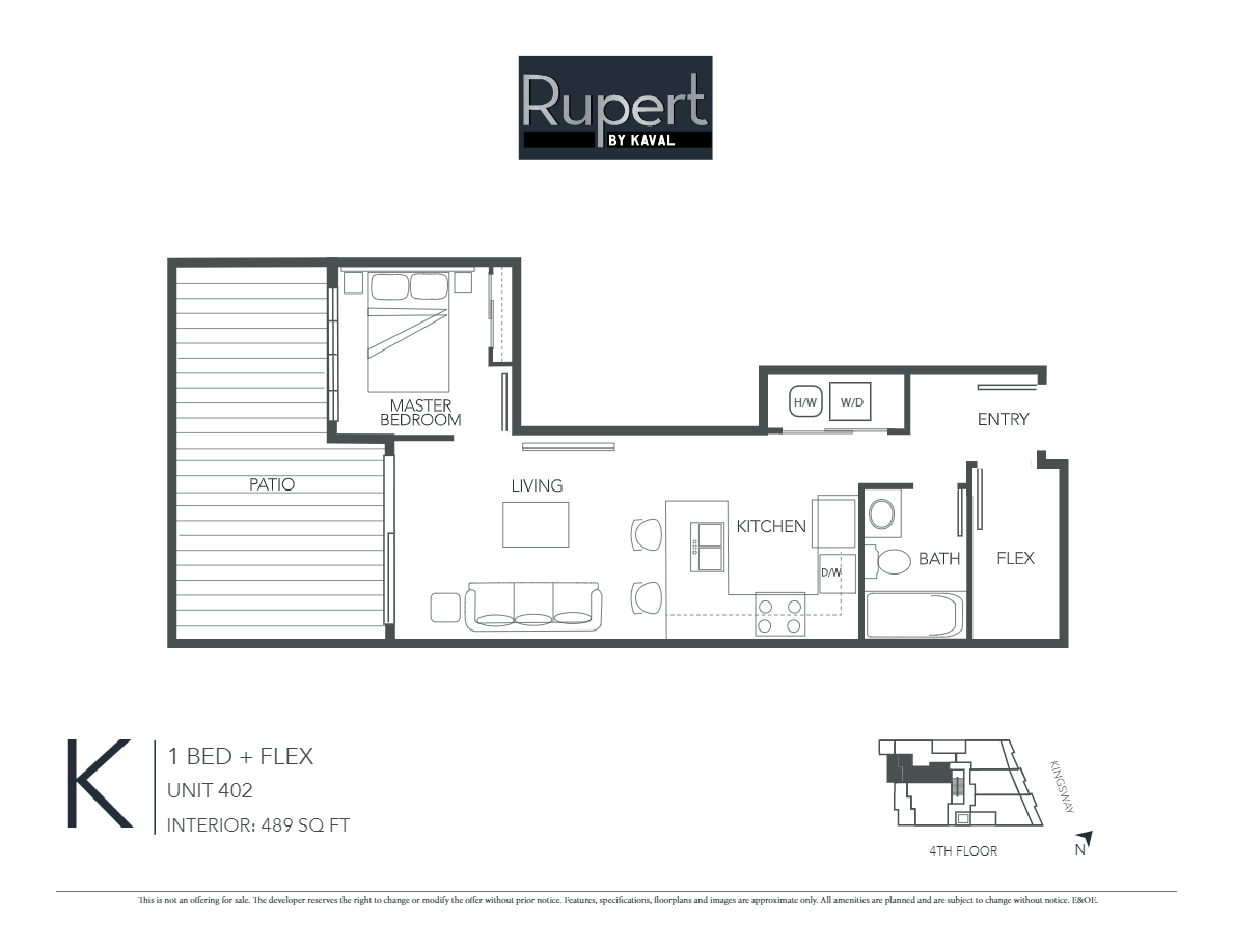 K Floor Plan of RUPERT Condos with undefined beds