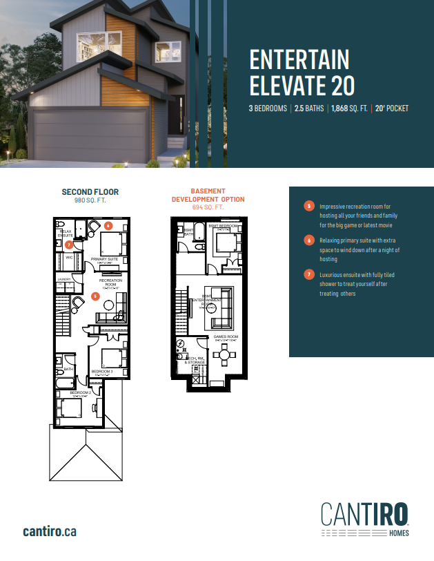  Entertain Elevate 20  Floor Plan of Cantiro Homes at Castlebrook with undefined beds
