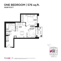 1701 Floor Plan of FOURME Condos with undefined beds