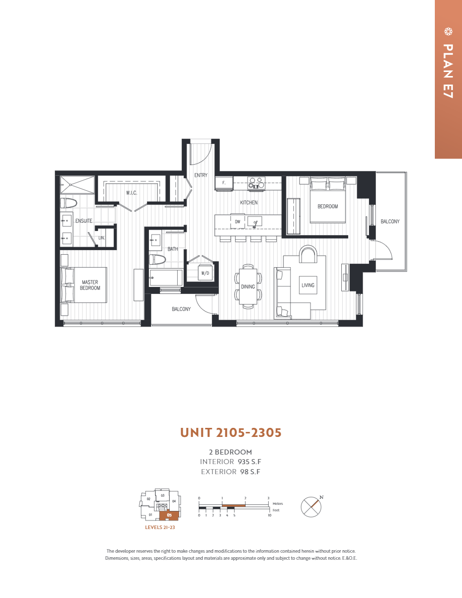 E7 Floor Plan of Centra Condos with undefined beds