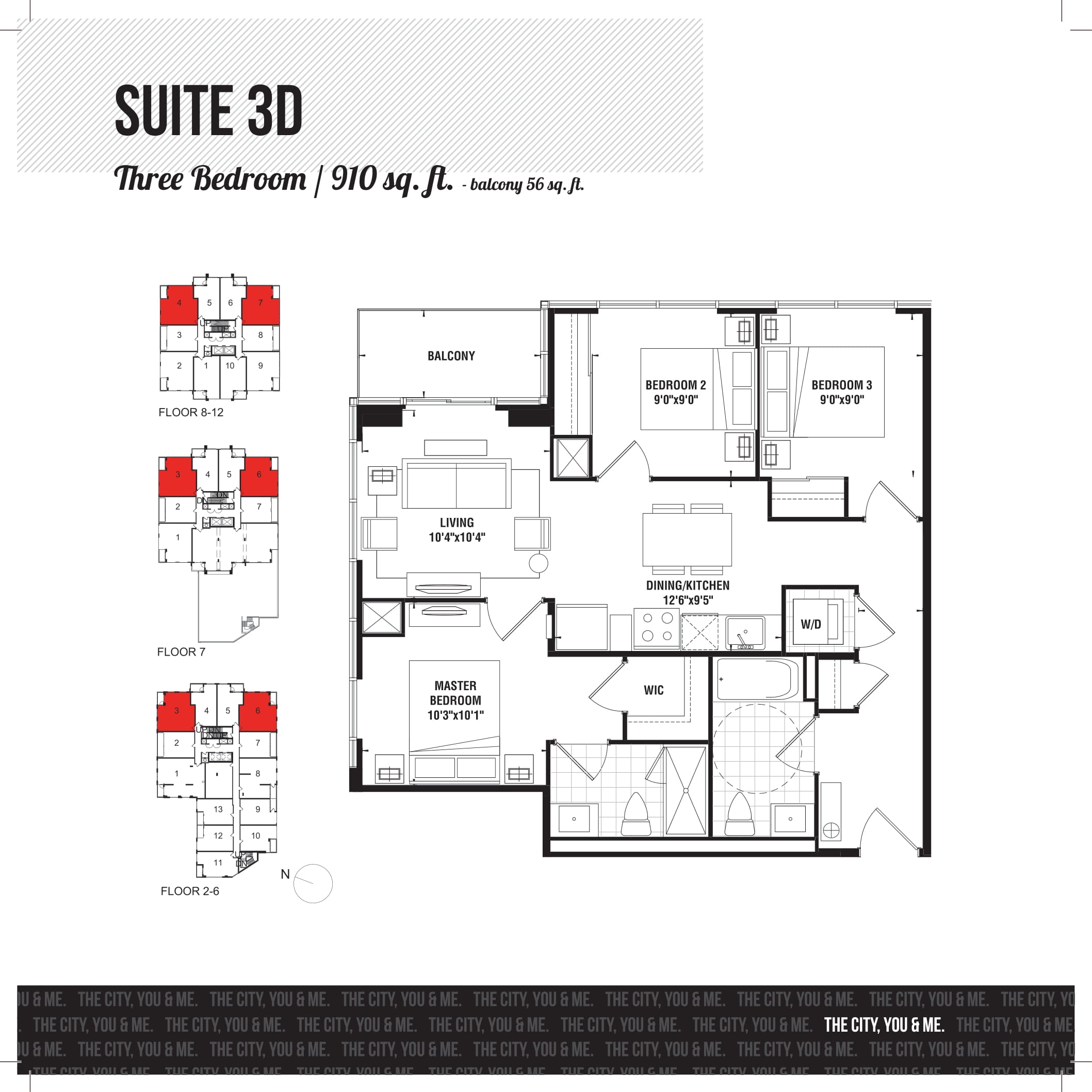 101 Floor Plan of Tricycle Condominiums with undefined beds