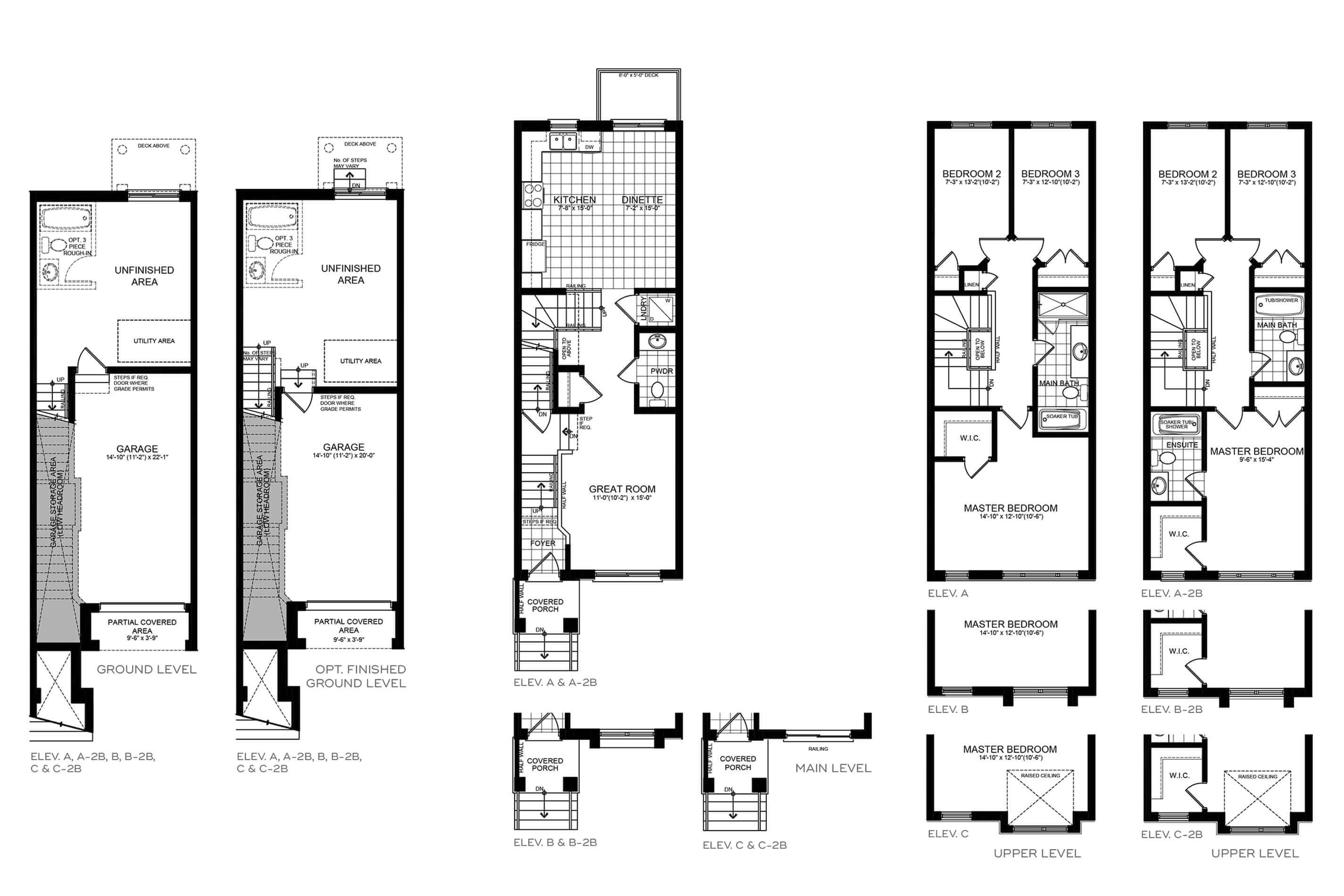  Shellard 1 (Interior) - A (Option 2B)  Floor Plan of Sienna Woods Towns with undefined beds