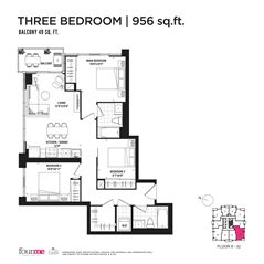 1307 Floor Plan of FOURME Condos with undefined beds