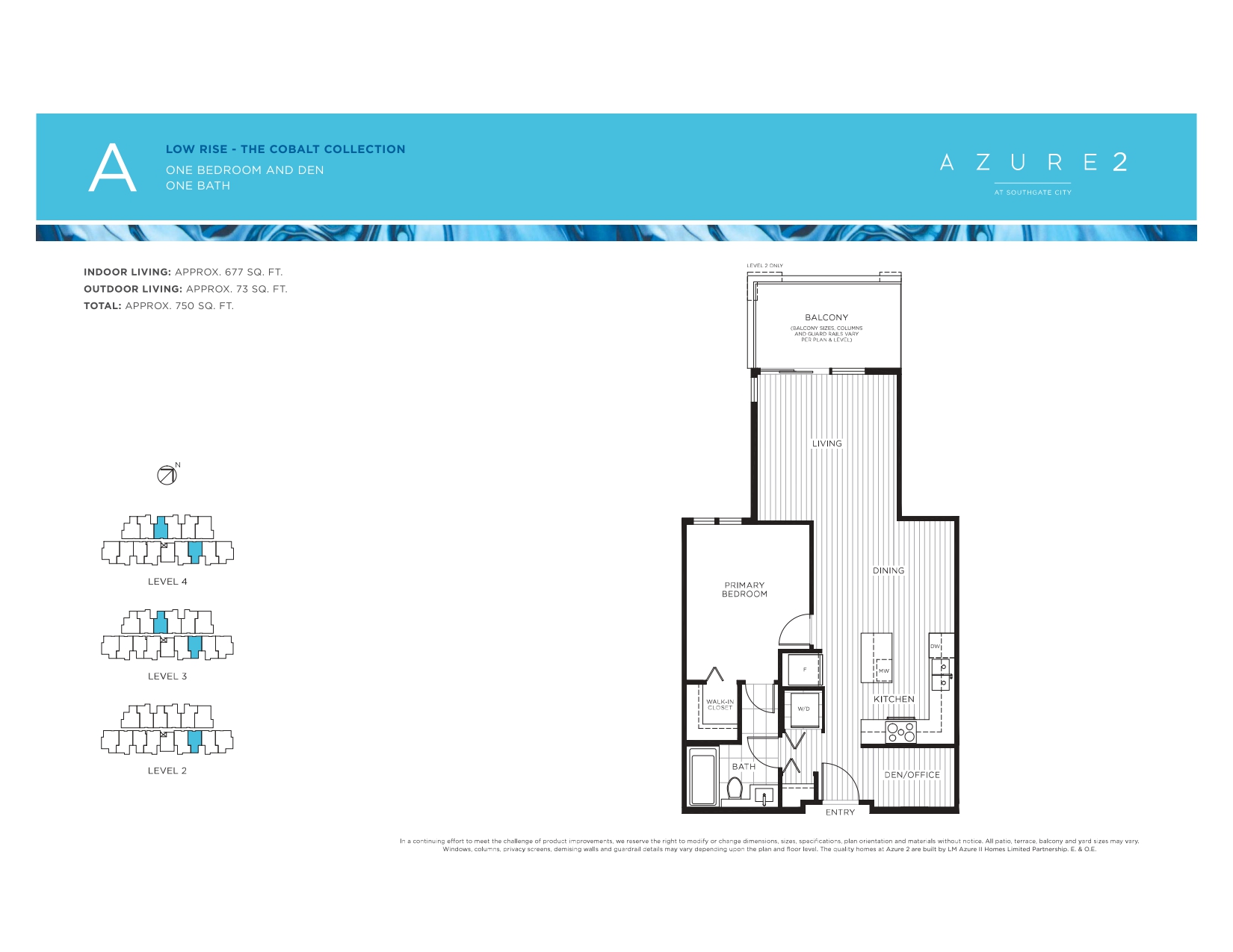A Floor Plan of Azure 2 Condos with undefined beds