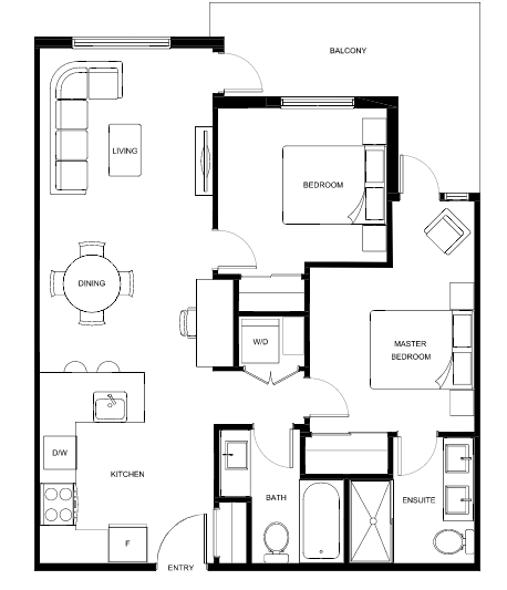 D Floor Plan of Park & Maven (Condos - Cardinal & Heron) with undefined beds