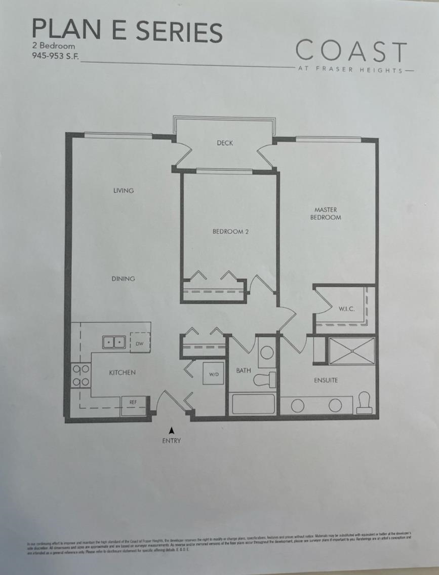 210 Floor Plan of COAST at Fraser Heights Condos with undefined beds