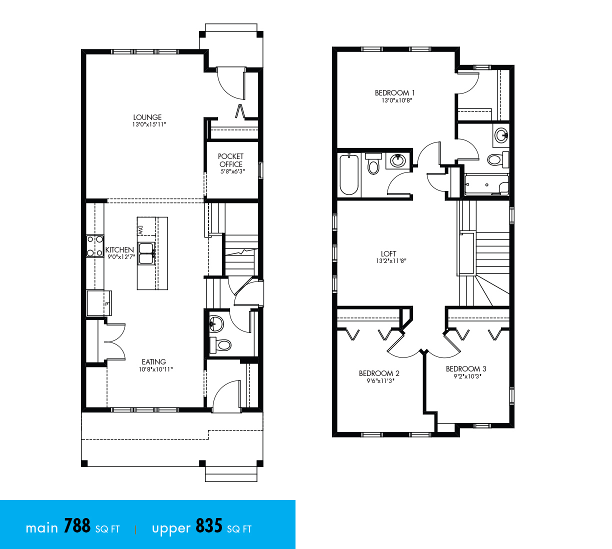  The Sheldon Floor Plan of Village at Griesbach with undefined beds
