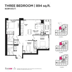 401 Floor Plan of FOURME Condos with undefined beds
