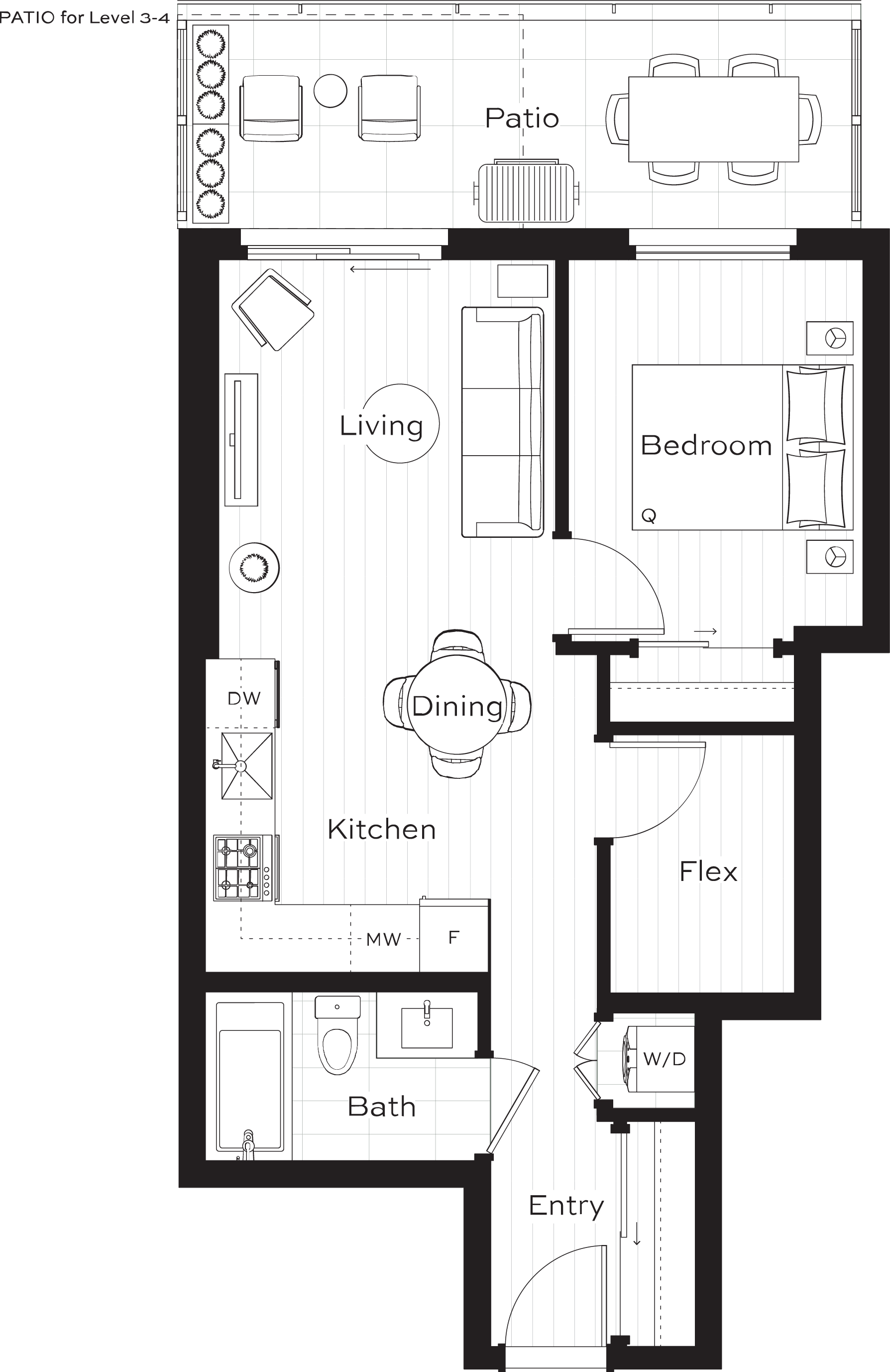 B5 Floor Plan of Lina at QE Park Condos with undefined beds