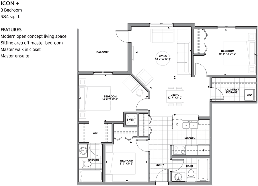  Icon +  Floor Plan of Creekwood Landing Condos with undefined beds