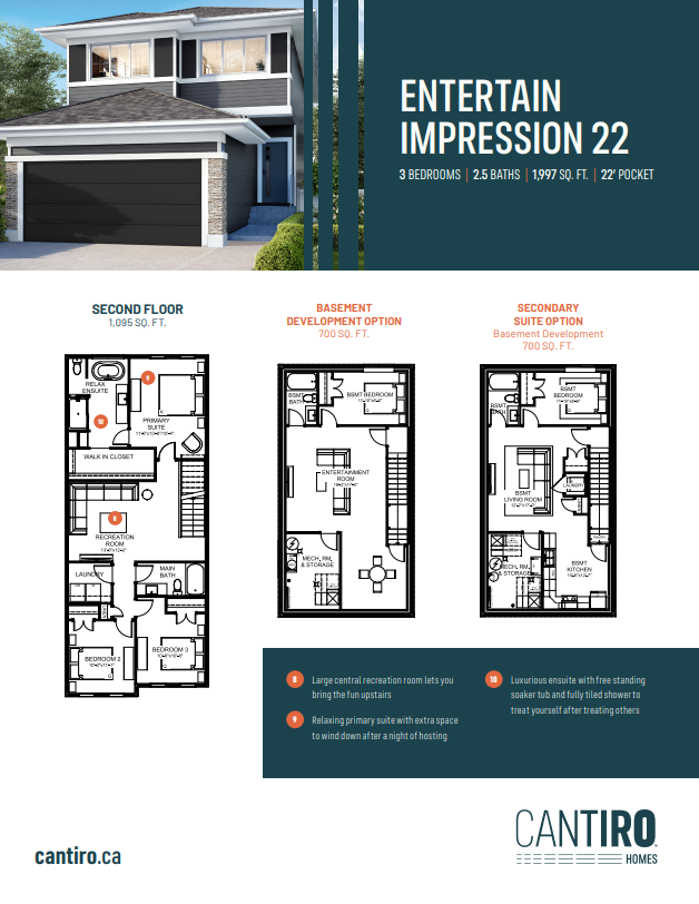  17351 100 Street NW  Floor Plan of Cantiro Homes at Castlebrook with undefined beds