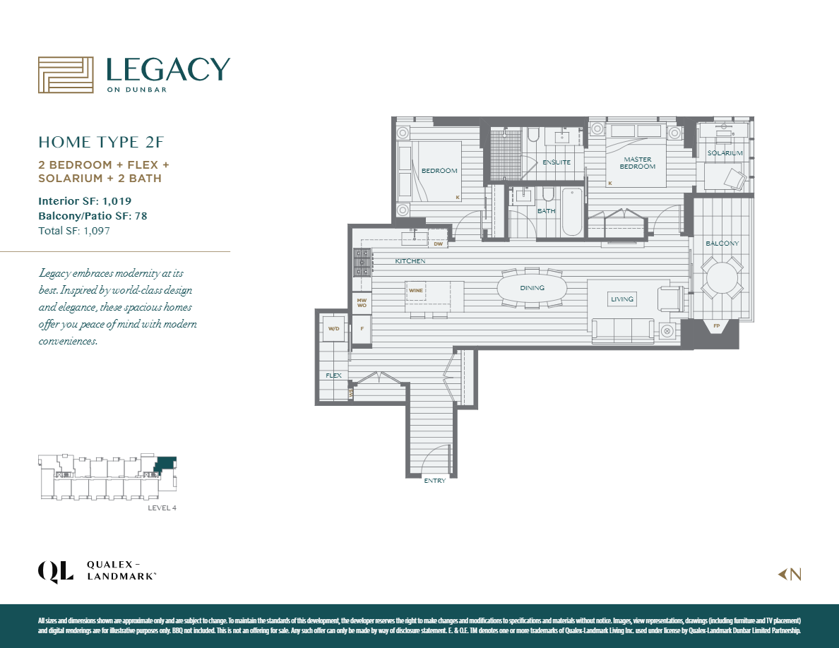 2F Floor Plan of Legacy on Dunbar Condos with undefined beds