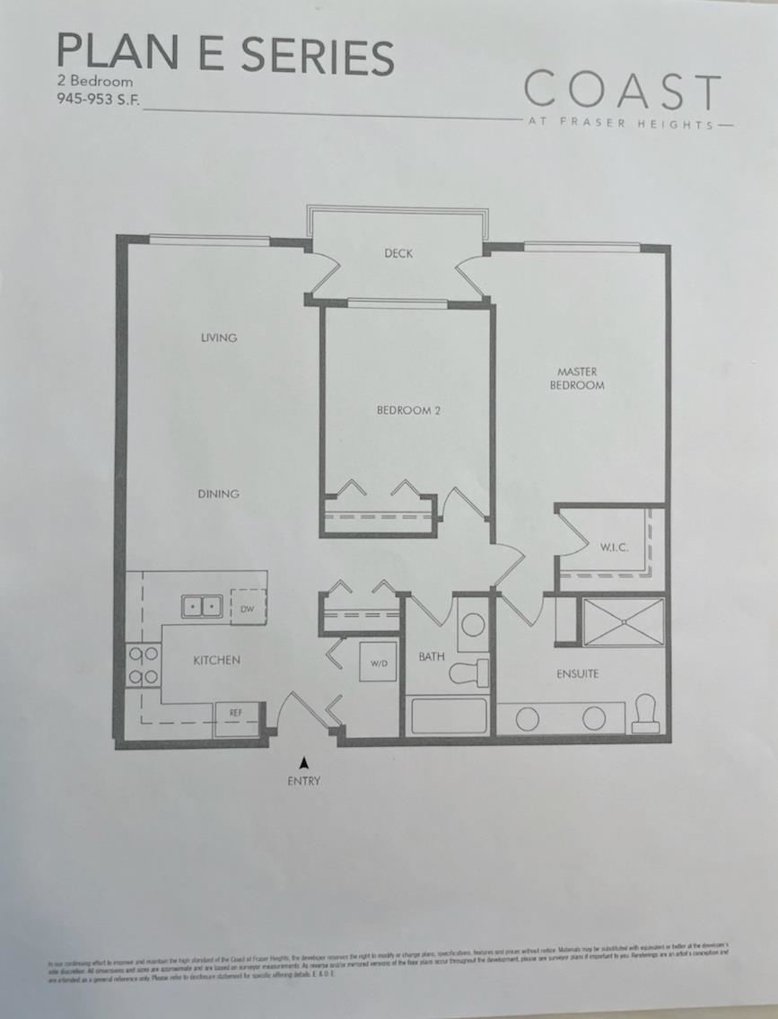 505 Floor Plan of COAST at Fraser Heights Condos with undefined beds