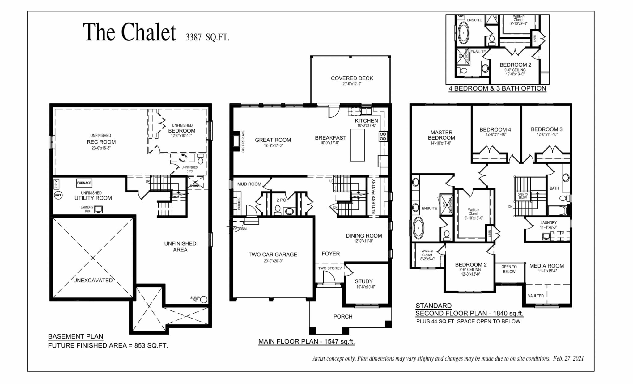  The Chalet Elevation ‘A’  Floor Plan of Meadowlily with undefined beds