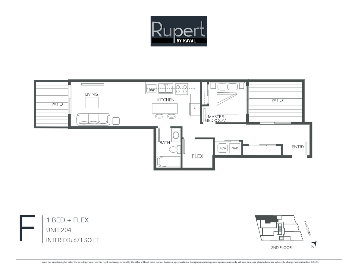 F Floor Plan of RUPERT Condos with undefined beds