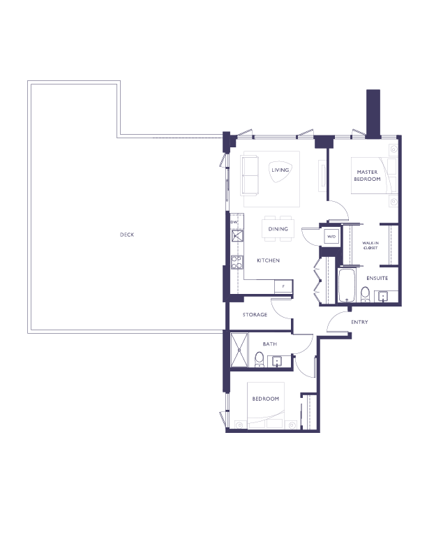  B1a - Level 3  Floor Plan of Duet Condos with undefined beds